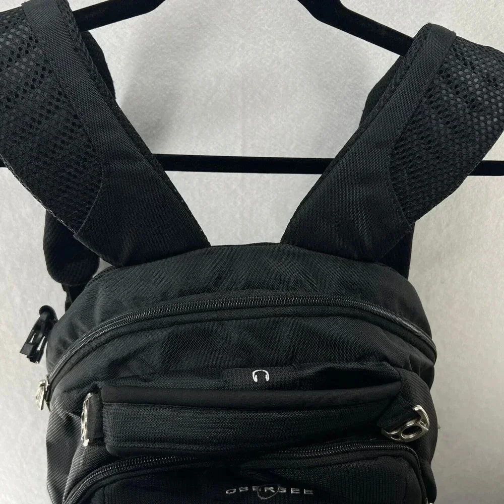 Obersee Oslo Waterproof Diaper Bag Backpack Black
